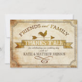 ヴィンテージファームロスターウェザー素朴ベーン 招待状 (正面)