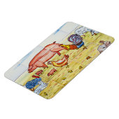 ヴィンテージファーム動物の素朴なかわいい マグネット (左側)