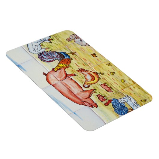 ヴィンテージファーム動物の素朴なかわいい マグネット (右側)