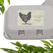 ヴィンテージファーム卵カートンアドレスステッカー 長方形シール