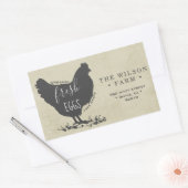 ヴィンテージファーム卵カートンアドレスステッカー 長方形シール (封筒)