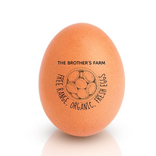 ヴィンテージファーム名前をカスタムするパーソナライズされたカートンエッグ ラバースタンプ