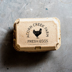 ヴィンテージファーム名 Fresh Egg Carton Stamp ラバースタンプ