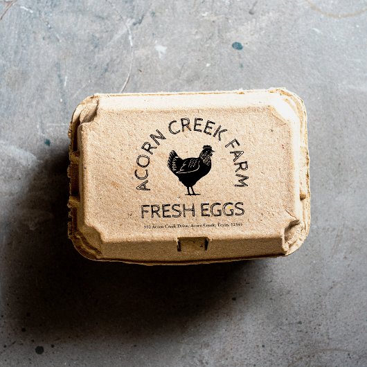 ヴィンテージファーム名 | Fresh Egg Carton Stamp ラバースタンプ