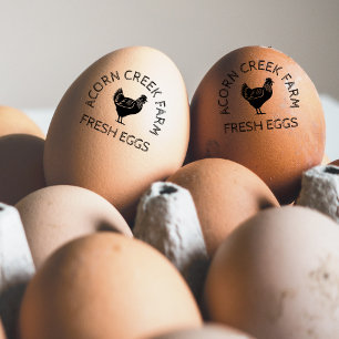 ヴィンテージファーム名 Fresh Egg Stamp ラバースタンプ