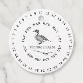 ヴィンテージファーム囲み日付卵カートン フェイバータグ (正面)