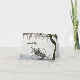 ヴィンテージファーム機器雪写真 サンキューカード