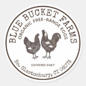 ヴィンテージファーム生卵カートンラベル ラウンドシール (正面)