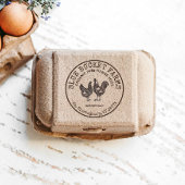 ヴィンテージファーム生卵カートンラベル ラバースタンプ