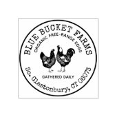 ヴィンテージファーム生卵カートンラベル ラバースタンプ (インプリント)