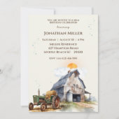 ヴィンテージファーム50th誕生日トラクターパーティー 招待状 (正面)