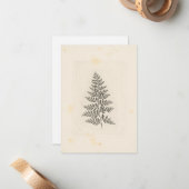 ヴィンテージファーンコレンジウッドランドフォレスト自然 ノートカード (正面/裏面インサイチュ)