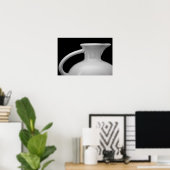 ヴィンテージフィエスタピッチャーアートブラックアンドホワイトプリント ポスター (ホームオフィス)