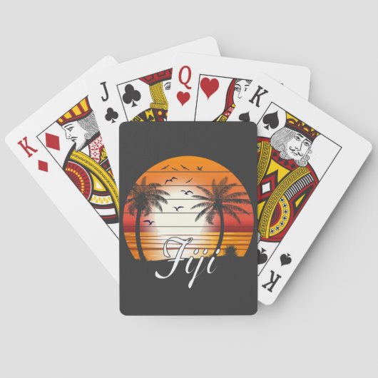 ヴィンテージフィジパームツリーズサマービーチ トランプ (裏面)