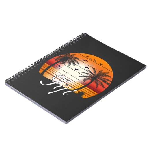 ヴィンテージフィジパームツリーズサマービーチ ノートブック (左側)