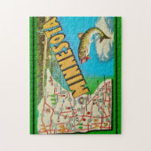 ヴィンテージフィジーミネソタの地図 ジグソーパズル (縦)