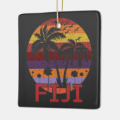 ヴィンテージフィジー夏ビーチ旅行 セラミックオーナメント (左)