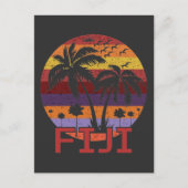 ヴィンテージフィジー夏ビーチ旅行 ポストカード (正面)