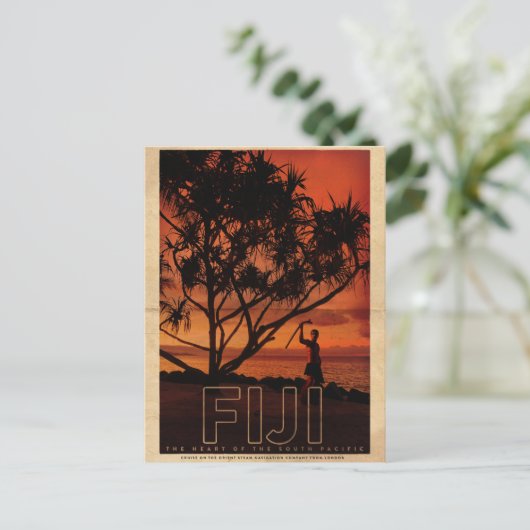 ヴィンテージフィジー旅行はがき ポストカード (スタンド正面)