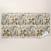 ヴィンテージフィッシュバイアドルフミロ ビーチタオル (正面)