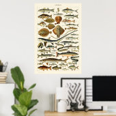 ヴィンテージフィッシュバイアドルフミロ ポスター (ホームオフィス)