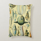 ヴィンテージフィッシュ科学魚釣りアート アクセントクッション (裏面(縦))
