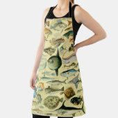 ヴィンテージフィッシュ科学魚釣りアート エプロン (インサイチュ)