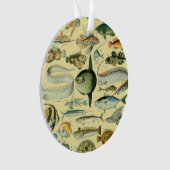 ヴィンテージフィッシュ科学魚釣りアート オーナメント (正面)