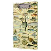 ヴィンテージフィッシュ科学魚釣りアート クリップボード (左)