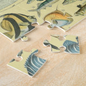 ヴィンテージフィッシュ科学魚釣りアート ジグソーパズル (側面)