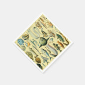 ヴィンテージフィッシュ科学魚釣りアート スタンダードカクテルナプキン (角)