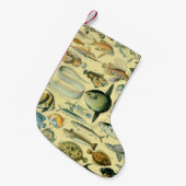 ヴィンテージフィッシュ科学魚釣りアート スモールクリスマスストッキング (正面 (吊り時))