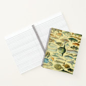 ヴィンテージフィッシュ科学魚釣りアート ノートブック (内部)