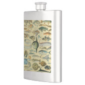 ヴィンテージフィッシュ科学魚釣りアート フラスク (左)