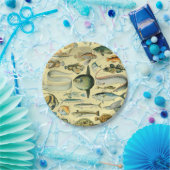 ヴィンテージフィッシュ科学魚釣りアート ペーパープレート (パーティー)