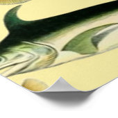 ヴィンテージフィッシュ科学魚釣りアート ポスター (角)