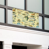 ヴィンテージフィッシュ科学魚釣りアート 横断幕 (ビルの外側)