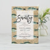 ヴィンテージフィッシュ70th誕生日パーティーの招待 招待状 (スタンド正面)