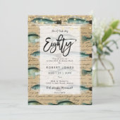 ヴィンテージフィッシュ80th誕生日パーティーの招待 招待状 (スタンド正面)