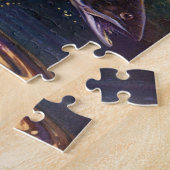 ヴィンテージフィッシュ、ブルックマスのスポーツ魚釣り ジグソーパズル (側面)