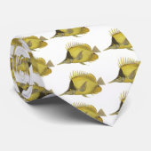 ヴィンテージフィッシュ、黄色の熱帯チェルモンロンジロストリス ネクタイ (ロール)
