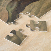 ヴィンテージフィニッシュラインホースジョッキーイラストレーション ジグソーパズル (側面)