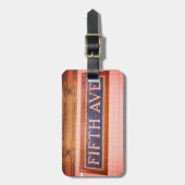 ヴィンテージフィフスアベニューサイン – マンハッタン，ニューヨーク ラゲッジタグ (正面縦)