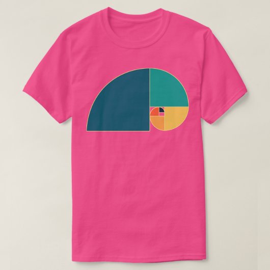 ヴィンテージフィボナッチスパイラル Tシャツ (デザイン正面)