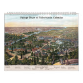 ヴィンテージフィラデルフィアの地図 カレンダー (カバー)