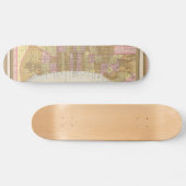 ヴィンテージフィラデルフィアの地図（1846年） スケートボード (横)