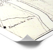 ヴィンテージフィラデルフィアの地図（1885年） ポスター (角)