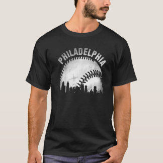 ヴィンテージフィラデルフィアスカイラインシティベースボール1 Tシャツ
