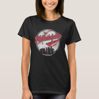 ヴィンテージフィラデルフィアスカイラインレトロフィリーシティスキャップ Tシャツ