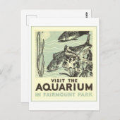 ヴィンテージフィラデルフィア水族館旅行ポスター ポストカード (正面/裏面)